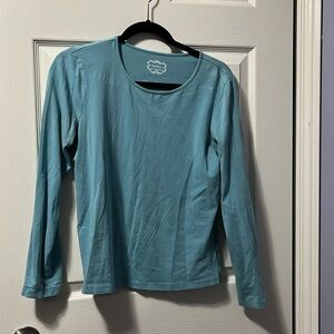 Women's Long Sleeve T-Shirt Light Green Reitmans Winter Medium Cotton/Spandex